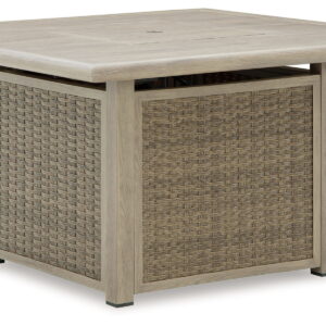 Cliff Trails - Square Fire Pit Table - Beige