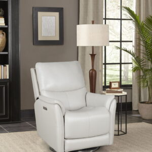 Salem - Swivel Recliner With Power Recline, Power Headrest, Power Lumbar, Layflat, 3" Footrest Extension