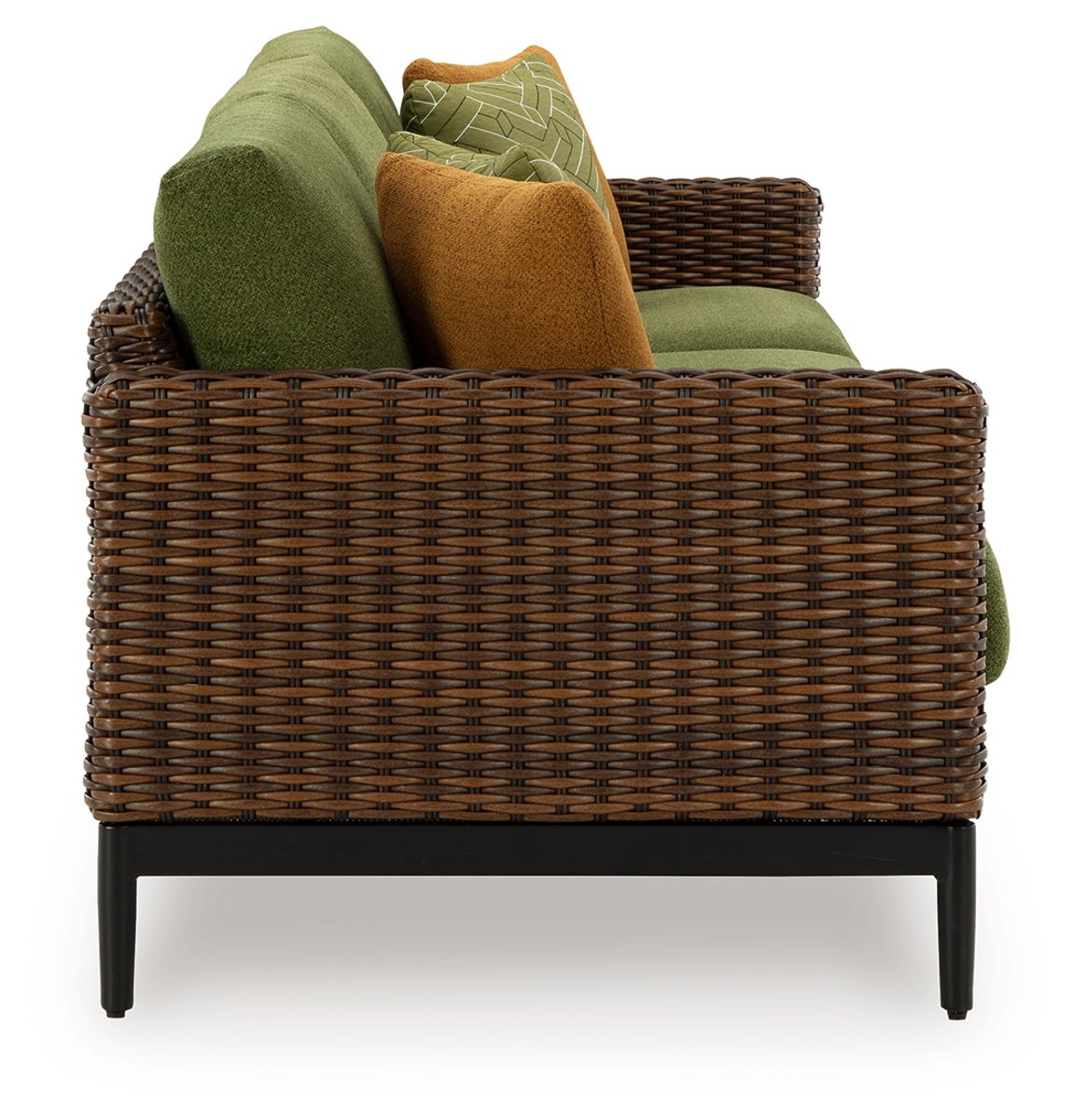 Horizon Hall - Sofa With Cushion - Brown / Green - Image 3