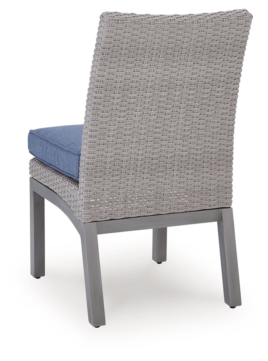 Half Moon Beach - Side Chair With Cushion (Set of 2) - Blue / Gray - Image 7