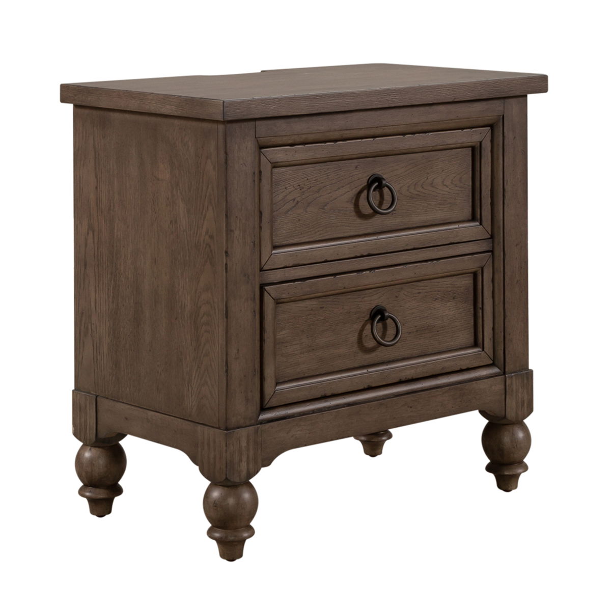 Americana Farmhouse - 2 Drawer Night Stand With Charging Station - Image 9