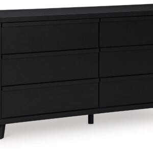 Danziar - Six Drawer Dresser - Black