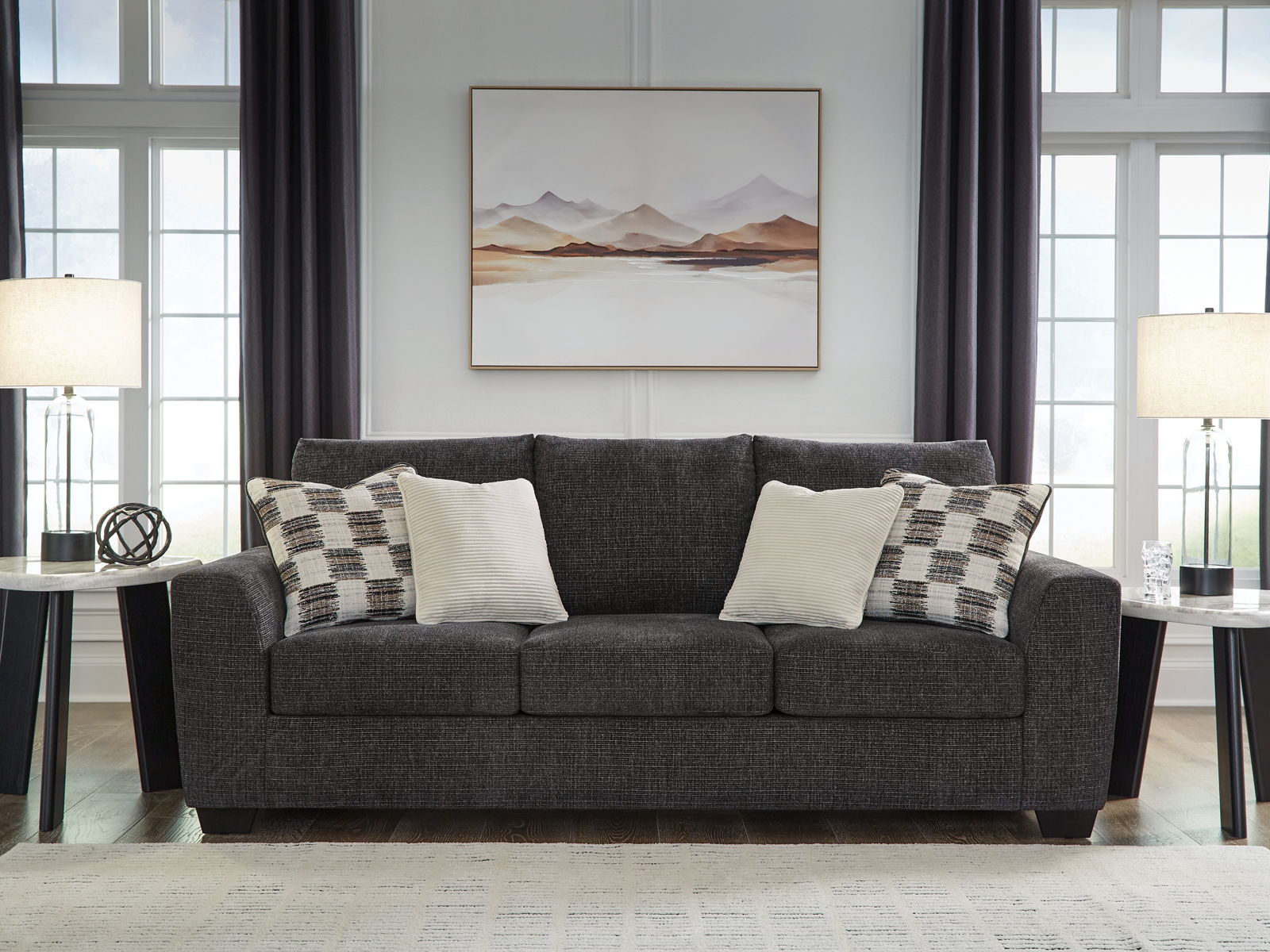 Loreo - Queen Sofa Sleeper - Ebony - Image 5