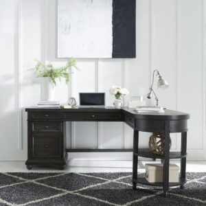 Harvest Home - L Shaped Desk - Black