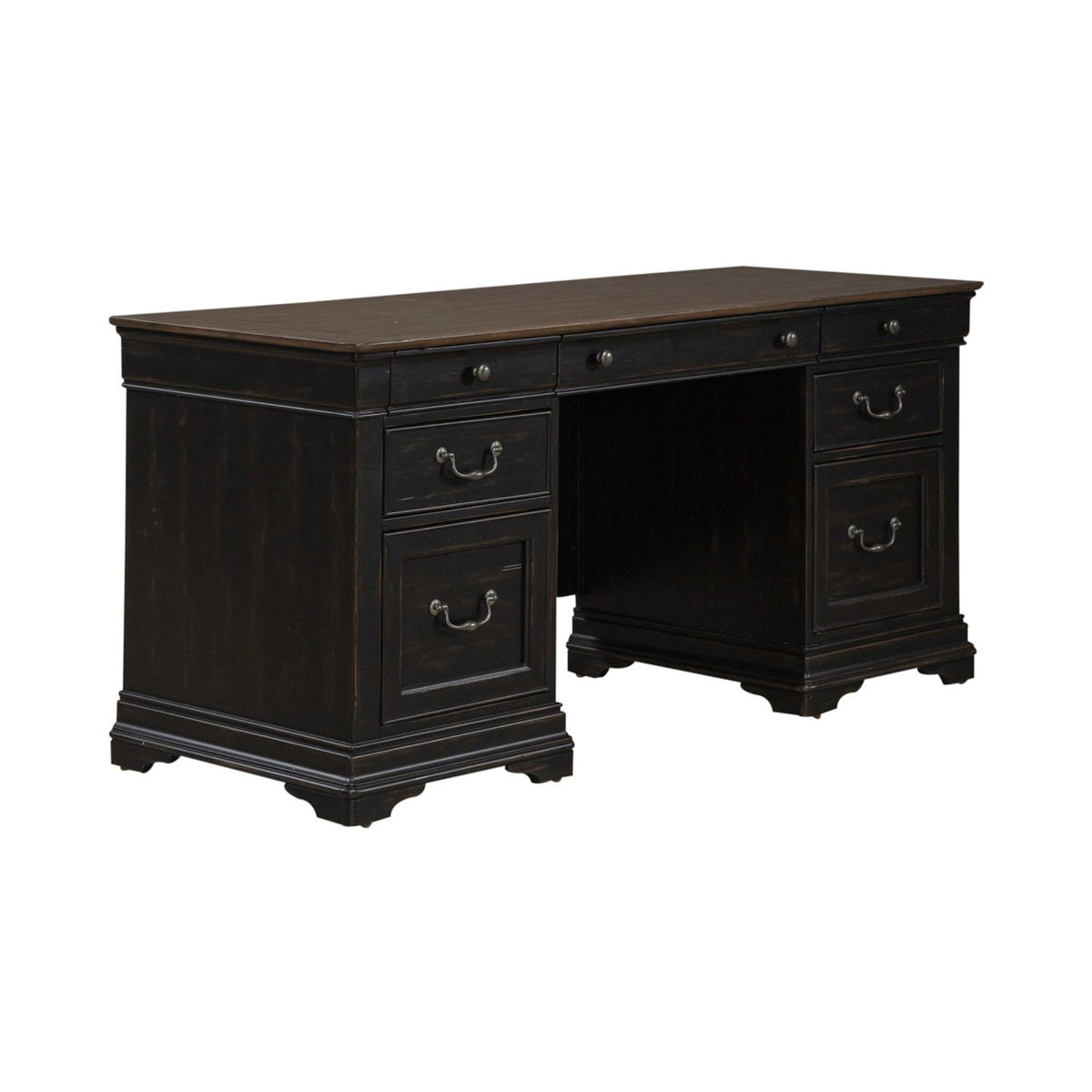 Meritage - Jr Executive Credenza - Aged Charcoal - Image 6