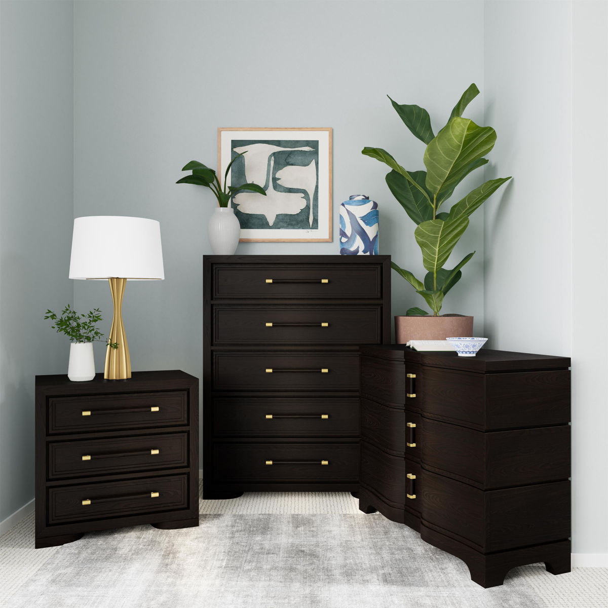 Lydia - 5 Drawer Chest - Dark Brown - Image 4