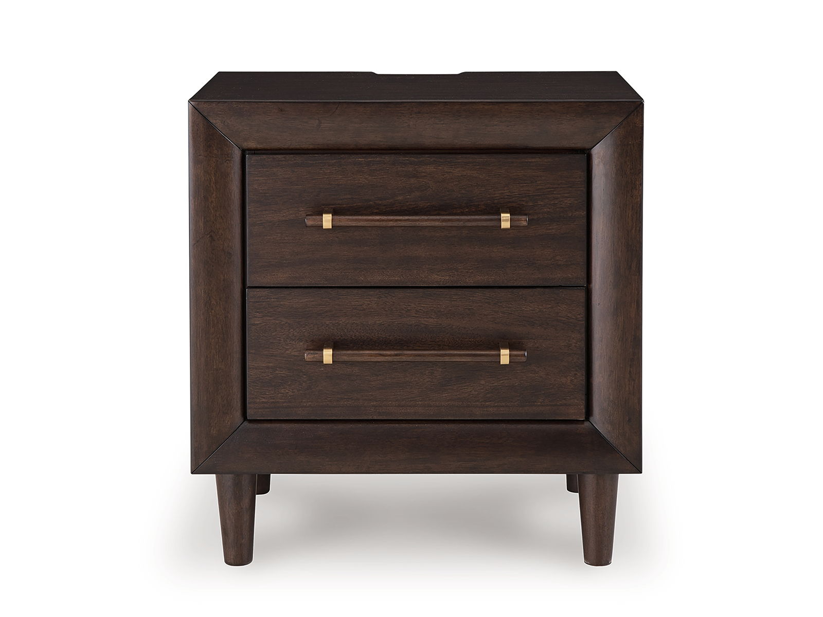 Dantenton - Two Drawer Night Stand - Merlot - Image 2