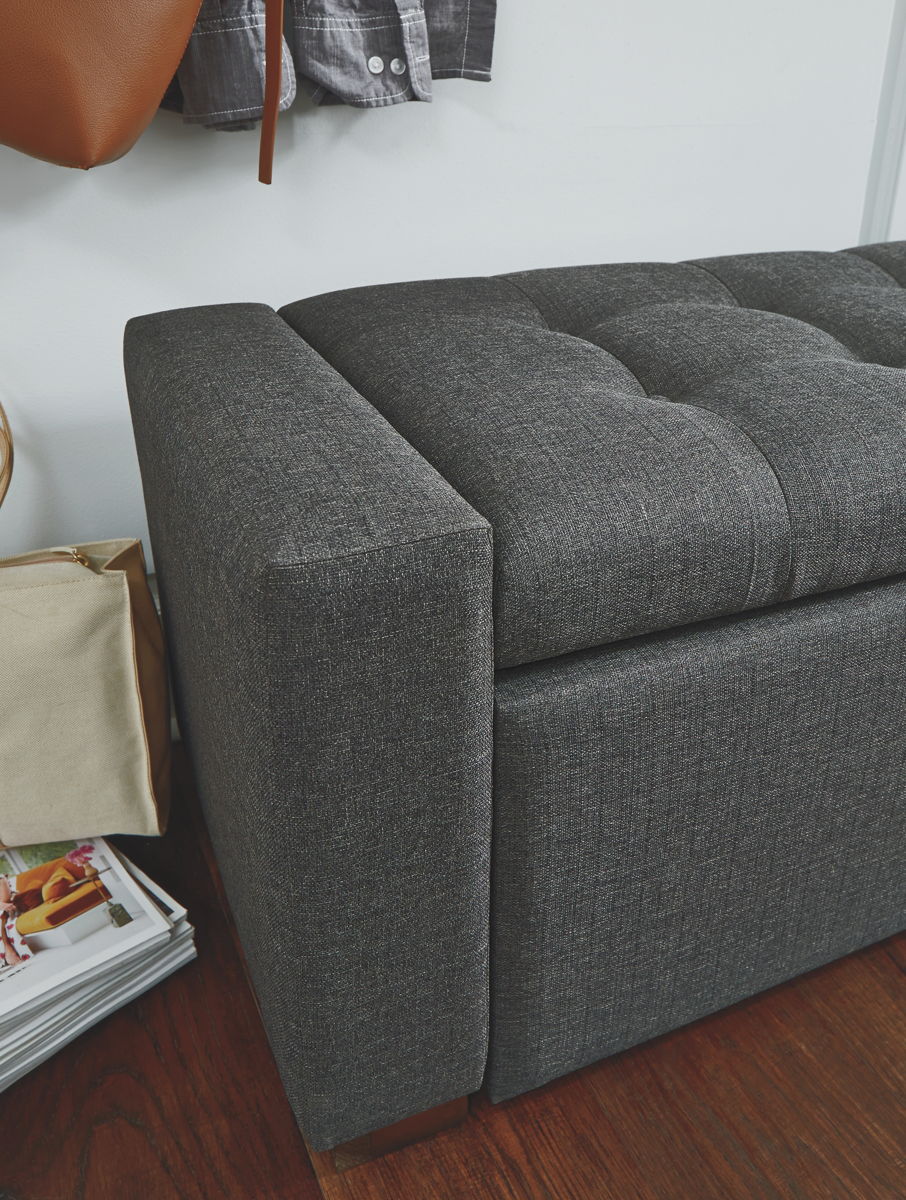 Cortwell - Storage Bench - Gray - Image 4