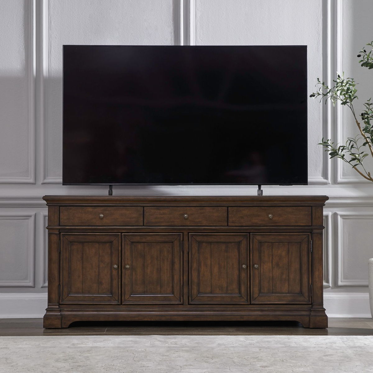 Arden Road - 74" TV Console - Cherry