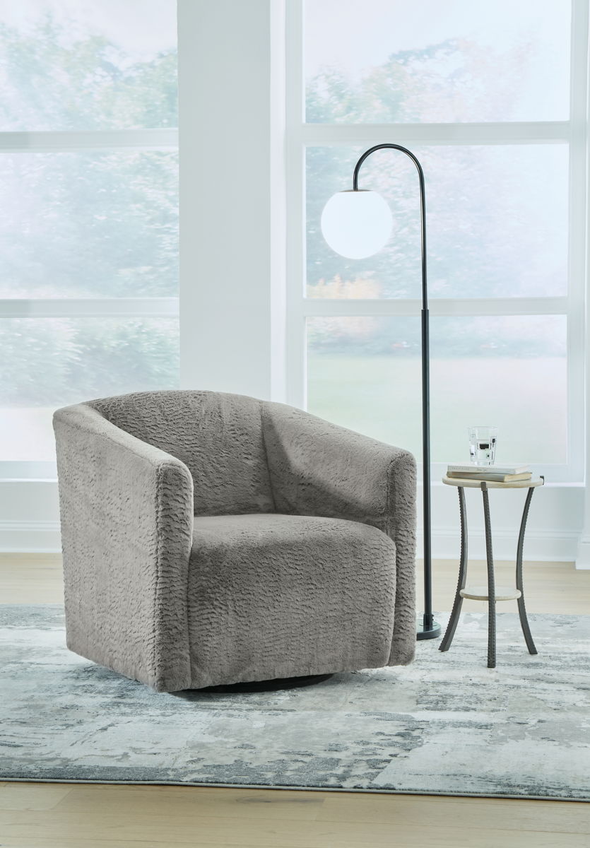 Bramner - Swivel Accent Chair - Charcoal - Image 3