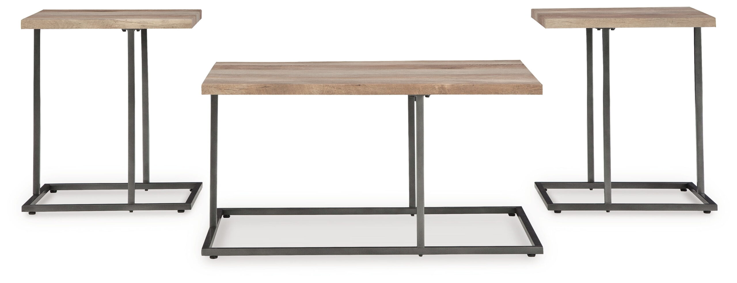 Albreane - Occasional Table Set (Set of 3) - Grayish Brown / Black - Image 5