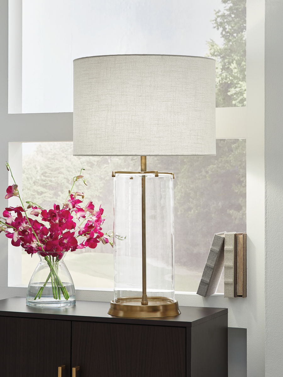 Gizeh - Glass Table Lamp - Clear / Gold Finish - Image 4