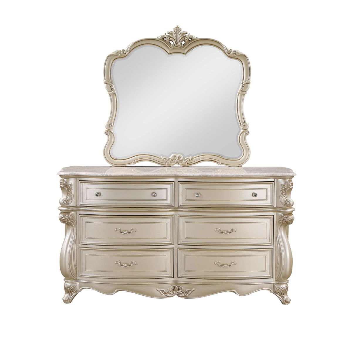 Monique - Dresser With Marble Top - Champagne - Image 5