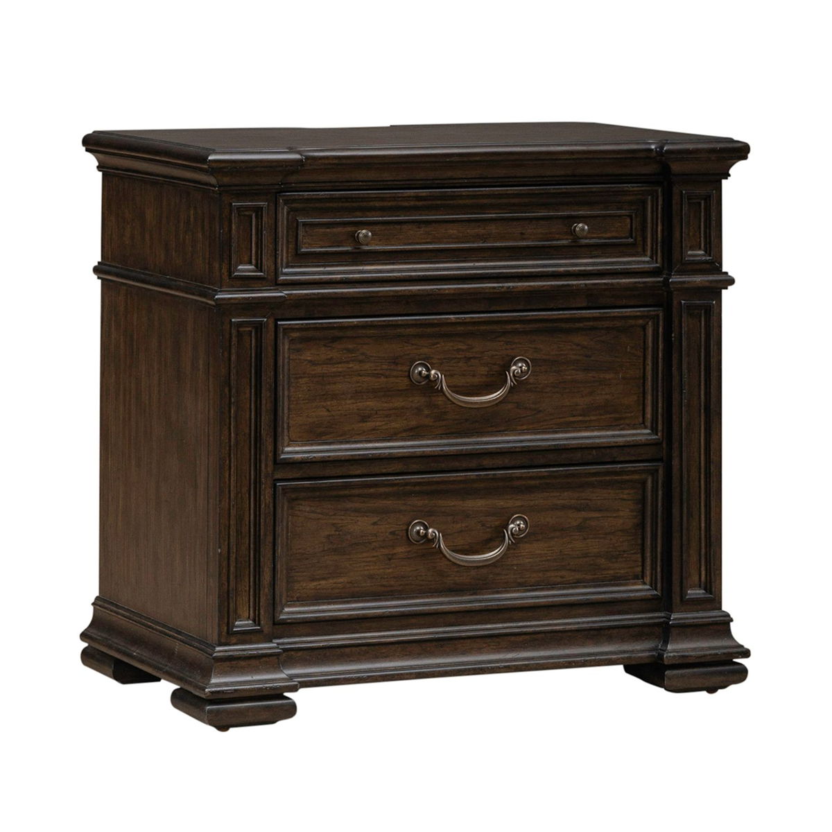 Provence Park - Nightstand With Charging Station - Chateau Brown - Image 5