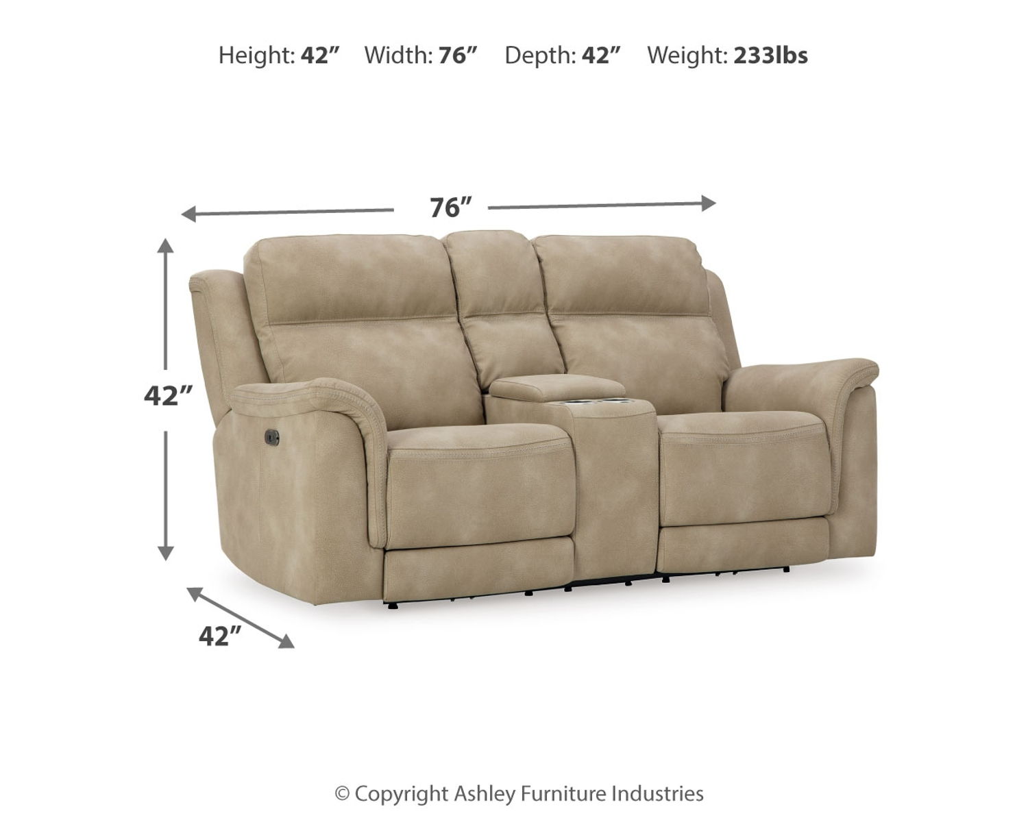 Next-Gen Durapella - Reclining Power Loveseat With Console - Image 5
