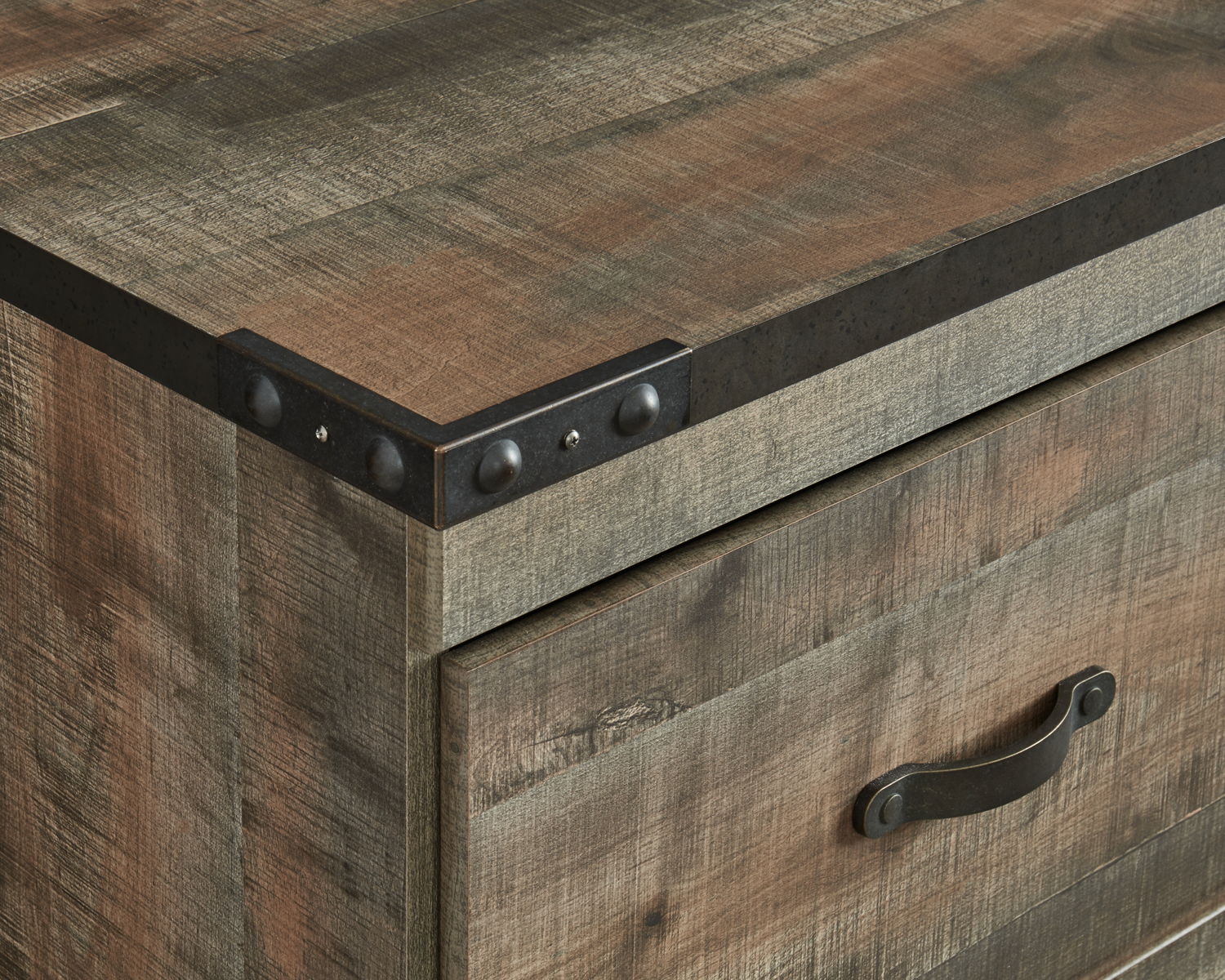 Trinell - TV Stand With Electric Fireplace - Brown - Image 3