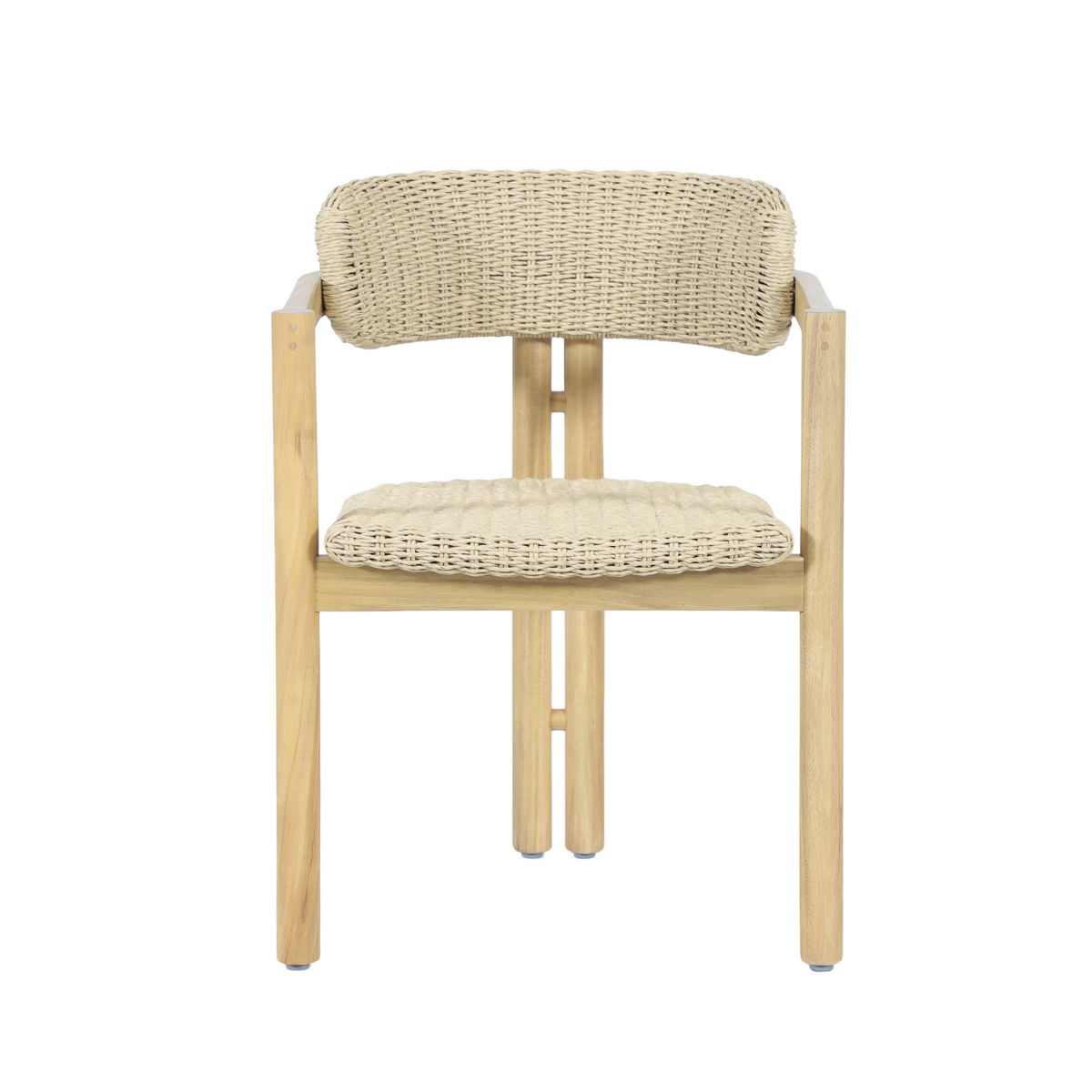 Sedona - Wood And Wicker Patio Dining Chair (Set of 2) - Natural / Brown - Image 8