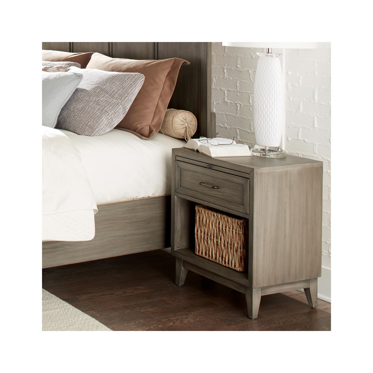 Vogue - One Drawer Nightstand - Gray Wash - Image 7