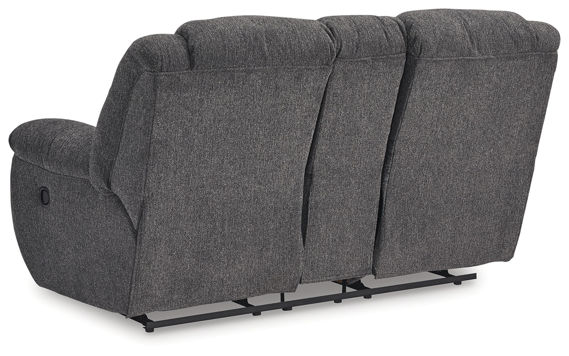 Foreside - Dbl Reclining Loveseat with Console - Charcoal - Image 9
