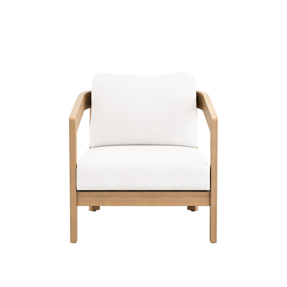 Wesley - Patio Club Chair With Cushion - White - Image 4