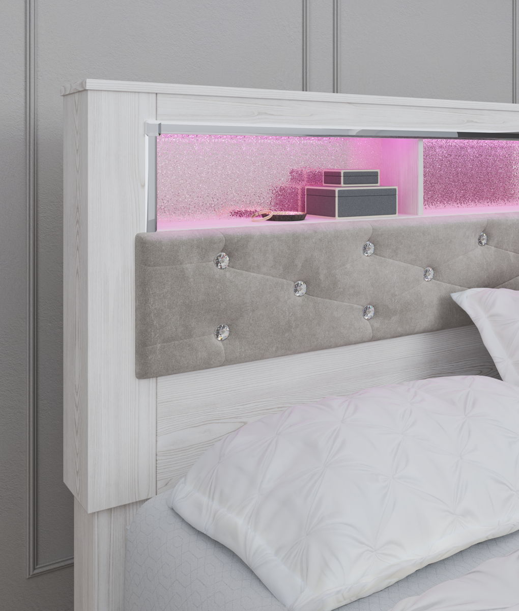 Altyra - King Bookcase Panel Bed - White - Image 7