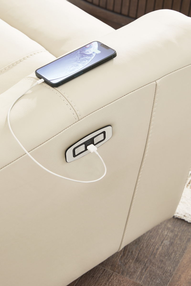 Dahlmoore - Power Reclining Sofa - Almond - Image 4