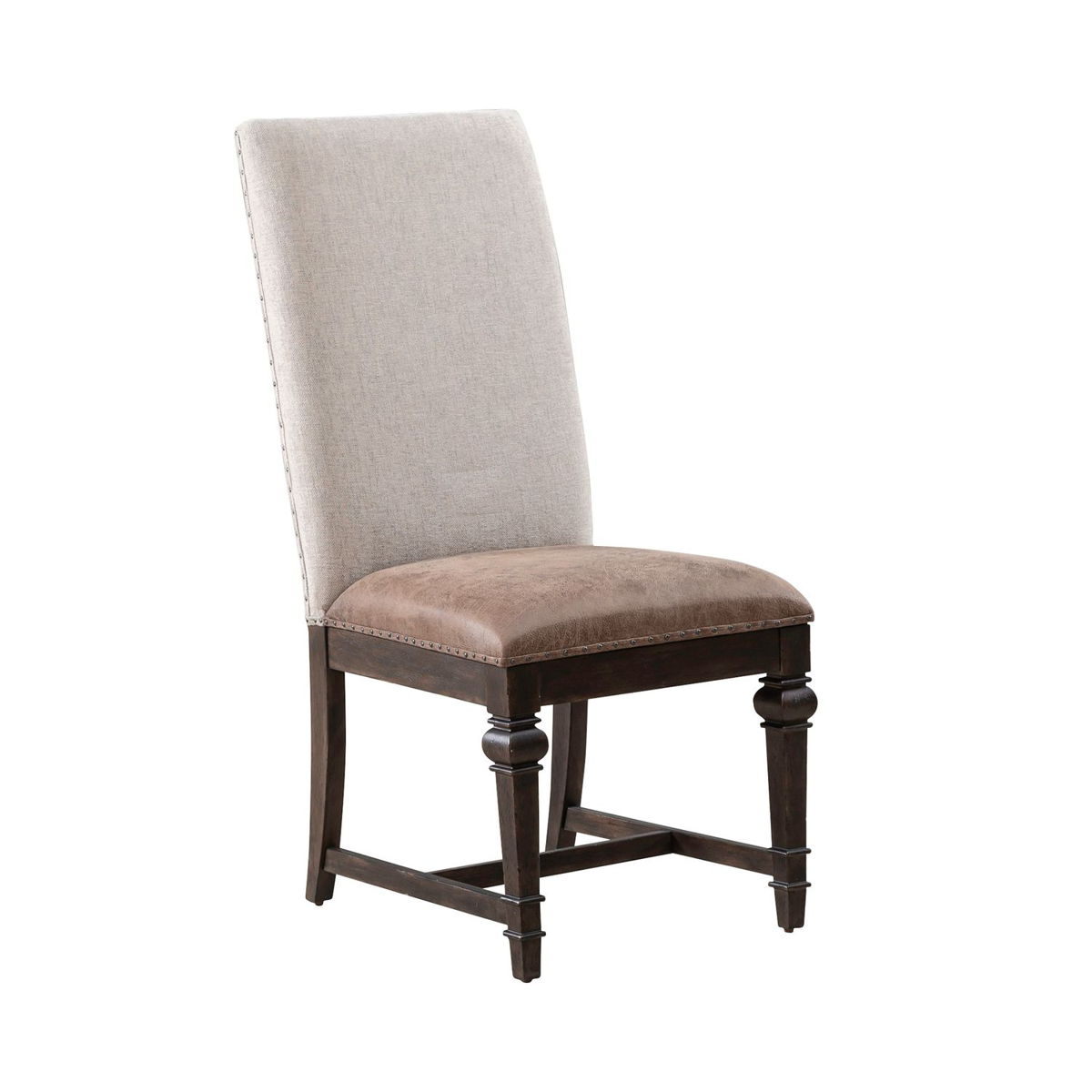 Paradise Valley - Upholstered Side Chair (RTA) - Dark Brown - Image 4