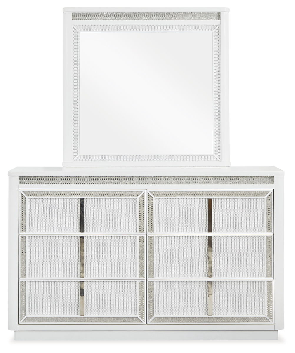 Chalanna - Dresser And Mirror - White - Image 8