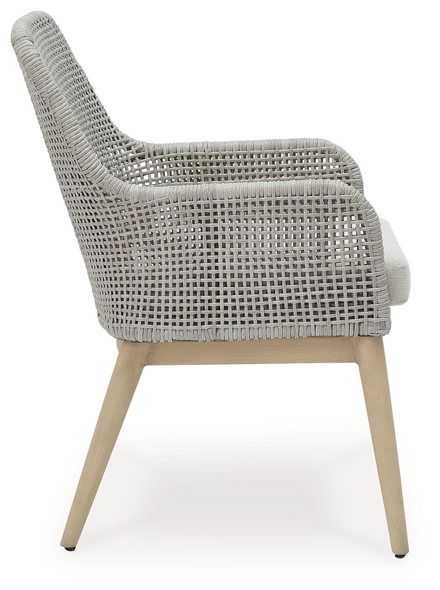 Seton Creek - Arm Chair With Cushion (Set of 2) - Gray - Image 2