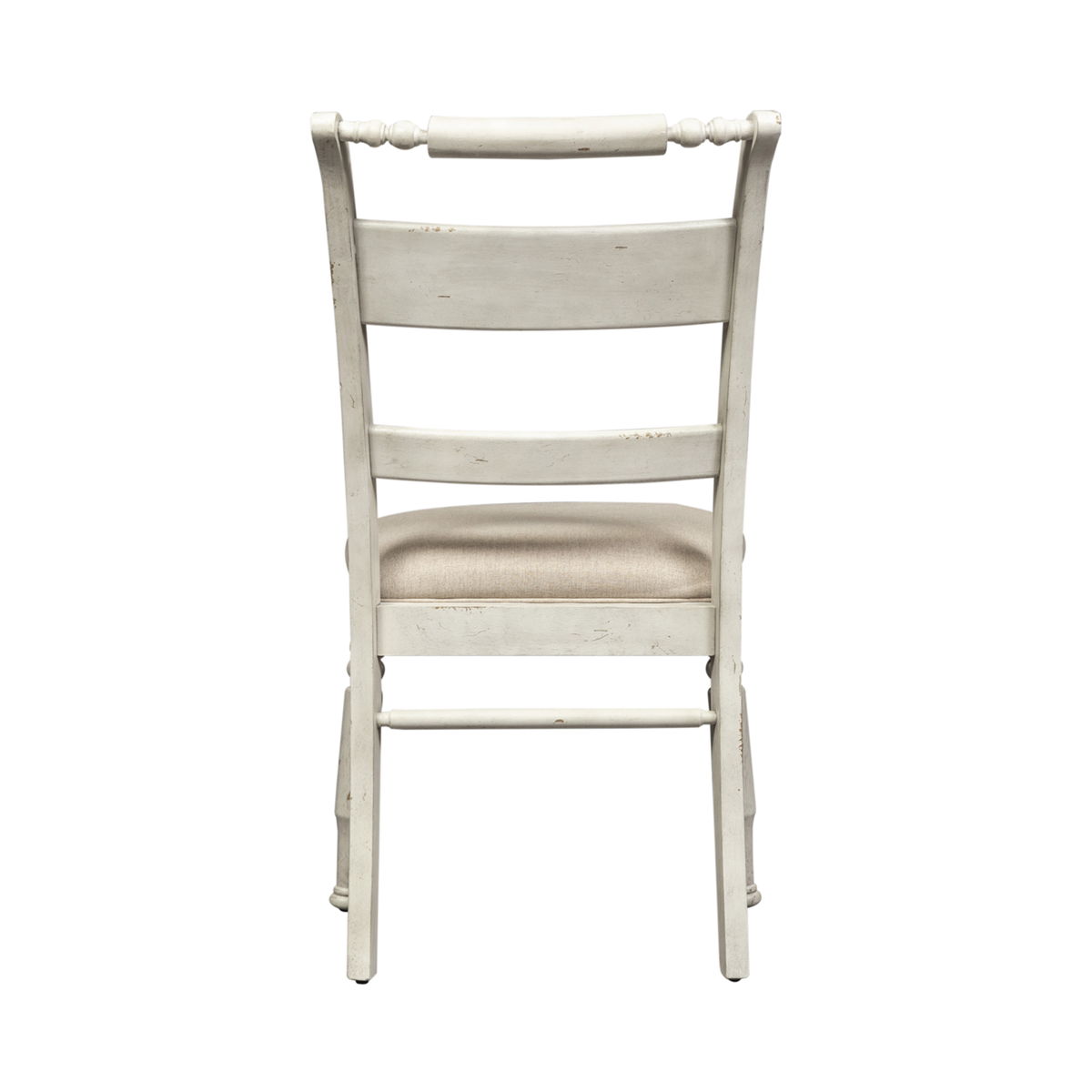 Whitney - Slat Back Side Chair - Antique Linen / Weathered Gray - Image 3