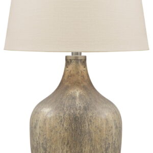 Mari - Glass Table Lamp - Gray / Gold Finish