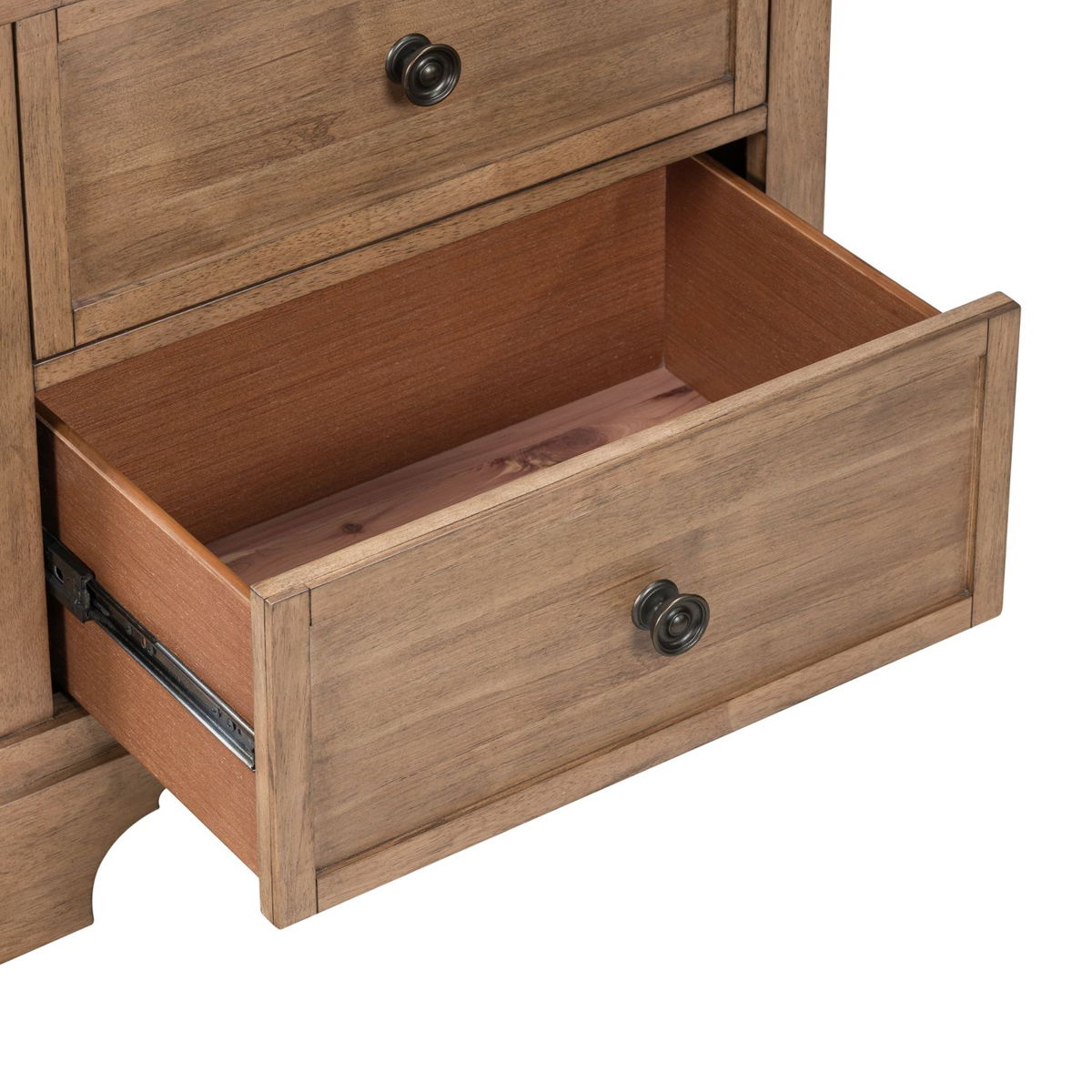 Haven Hills - Nightstand With Charging Station - Camel Beige - Image 9