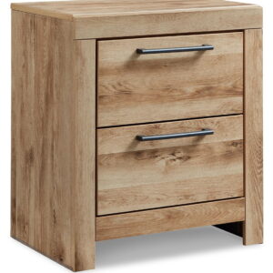 Hyanna - Two Drawer Night Stand - Tan Brown