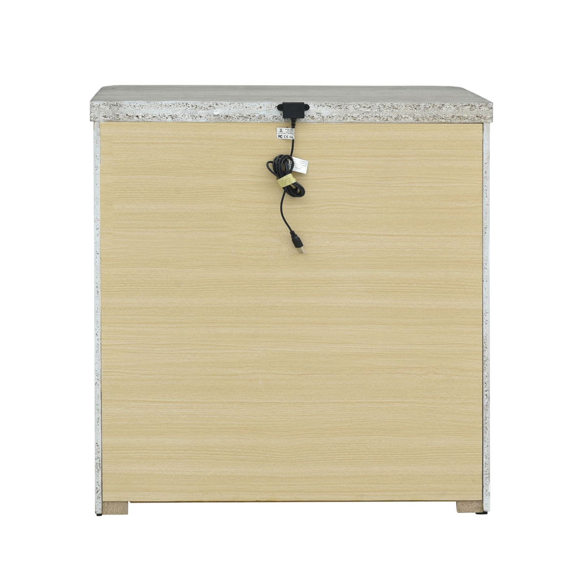 Modern Play - Nightstand With Charging Station - Natural White - Image 3