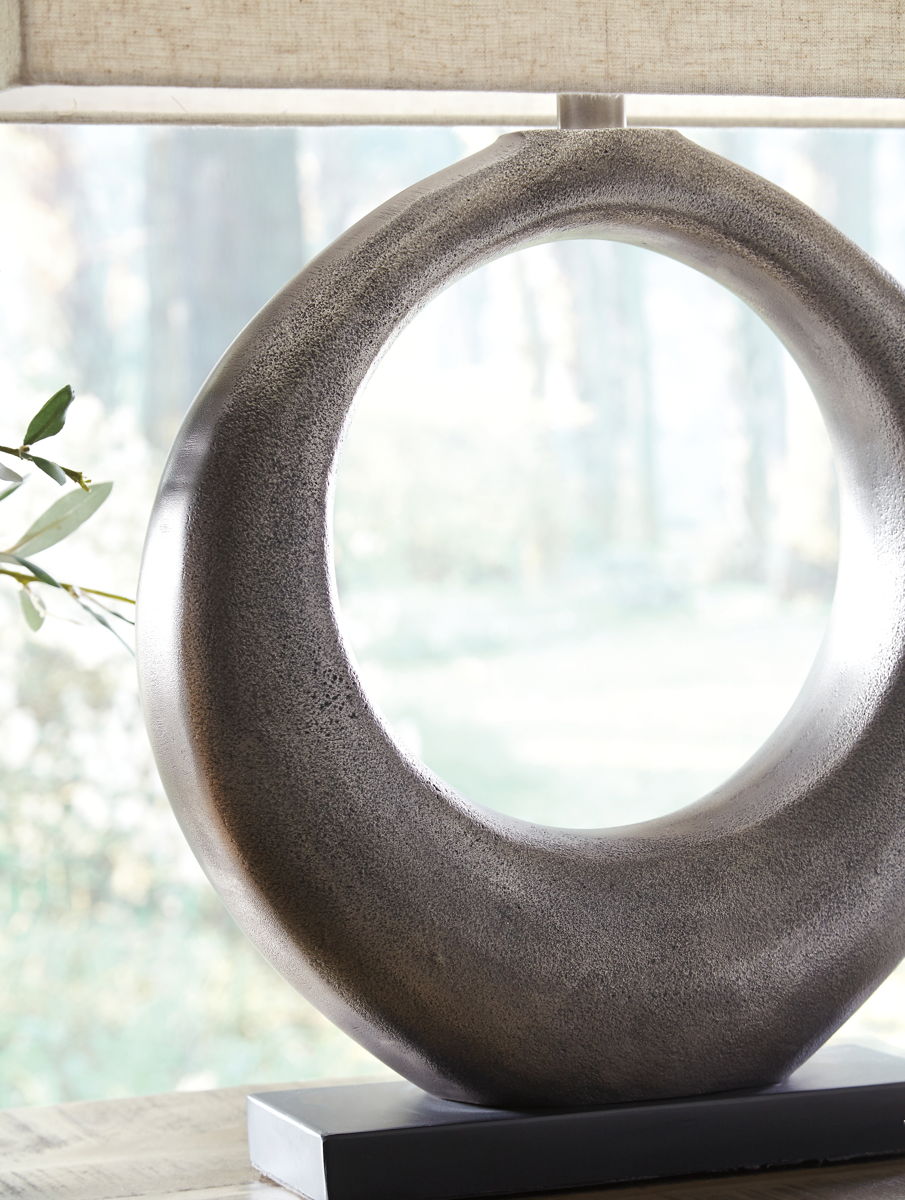 Saria - Metal Table Lamp - Antique Silver Finish - Image 5