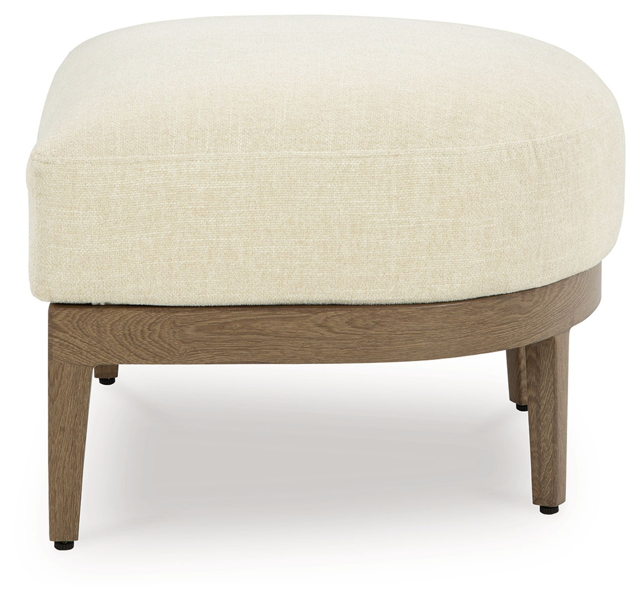 Serene Bay - Ottoman With Cushion - Dark Brown / White - Image 4