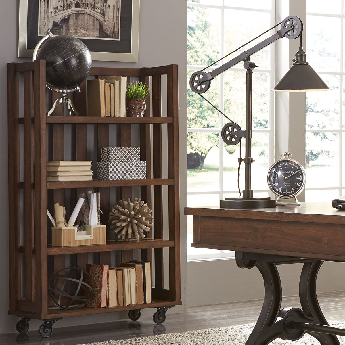 Arlington House - Open Bookcase - Cobblestone Brown