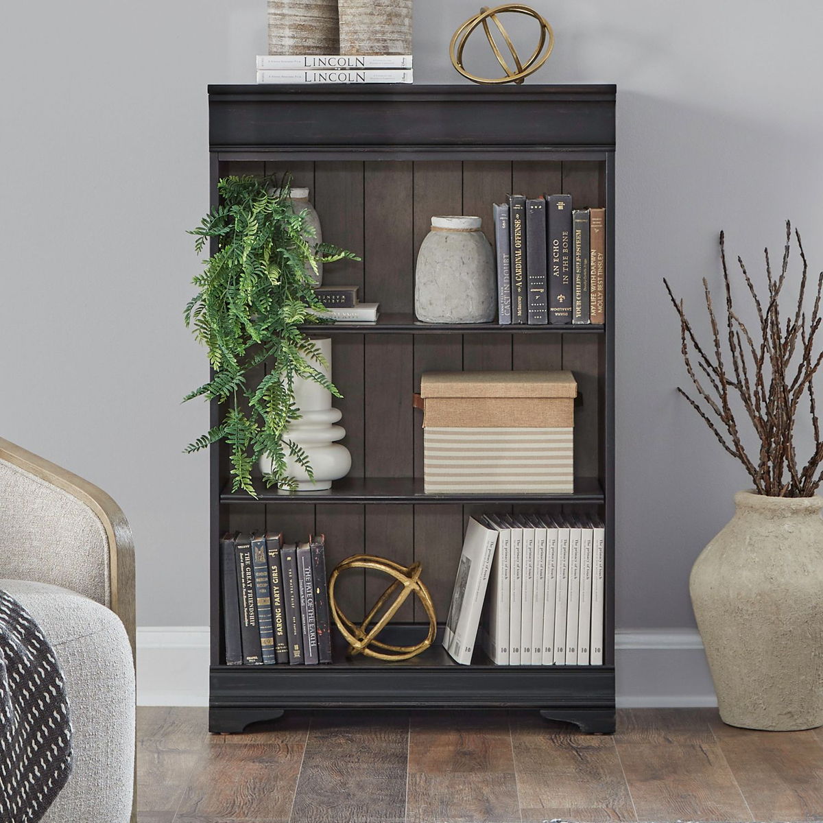 Meritage - 48" Bookcase (RTA) - Aged Charcoal