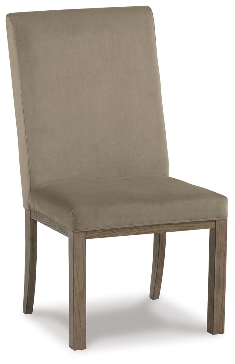 Chrestner - Dining UPH Side Chair (Set of 2) - Gray / Brown - Image 3
