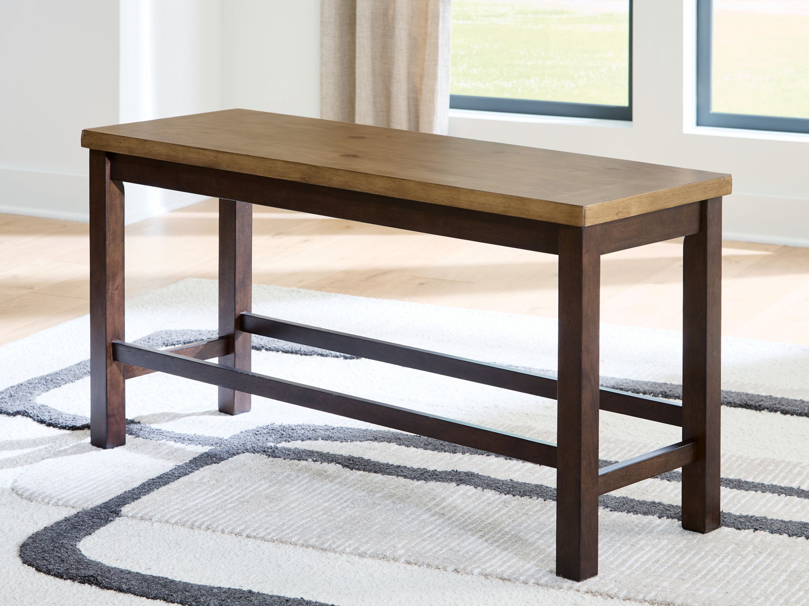 Rylandeen - Double Counter Height Bench - Light Brown / Dark Brown - Image 3