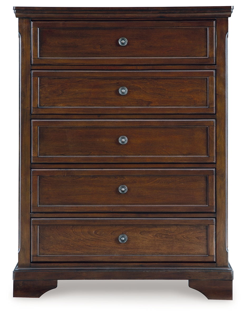 Trellington - Five Drawer Chest - Brown - Image 2