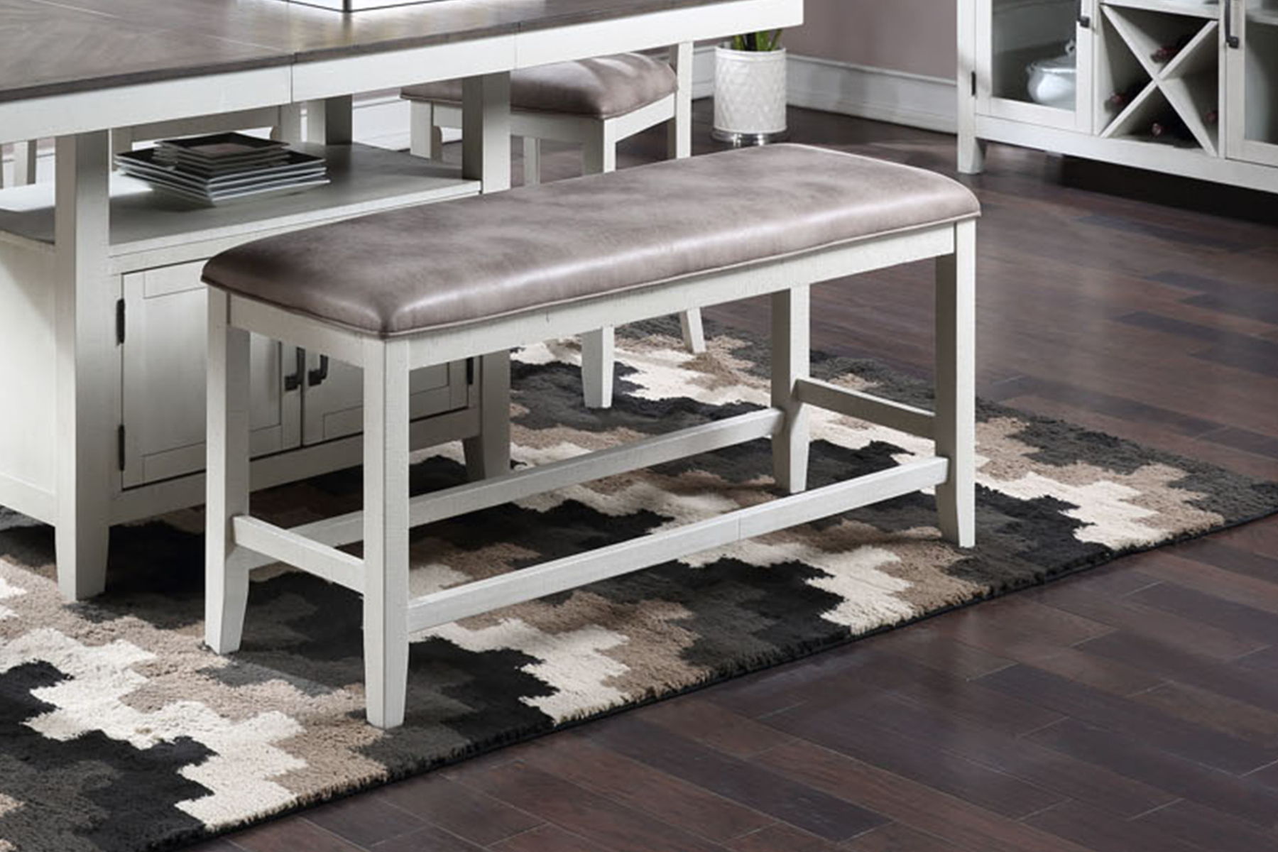 Richland - Counter Height Bench - White - Image 2