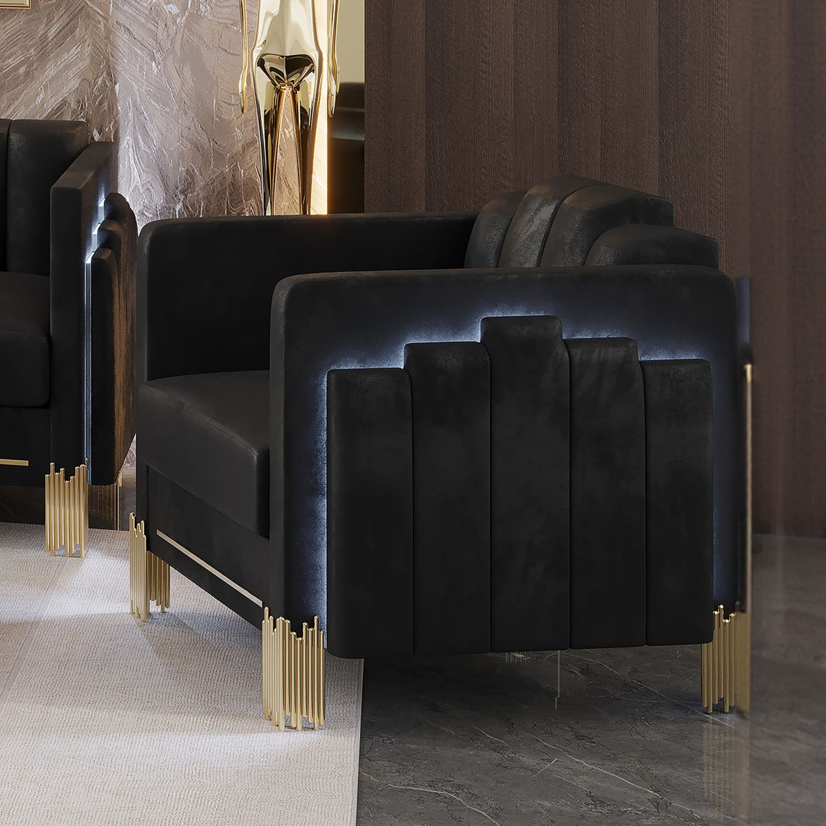 Empire - Lighted Chair - Black - Image 6