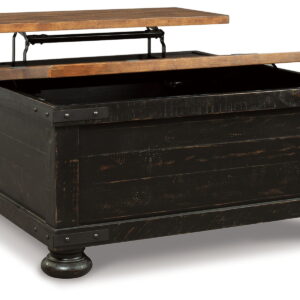 Valebeck - Lift Top Cocktail Table - Black / Brown