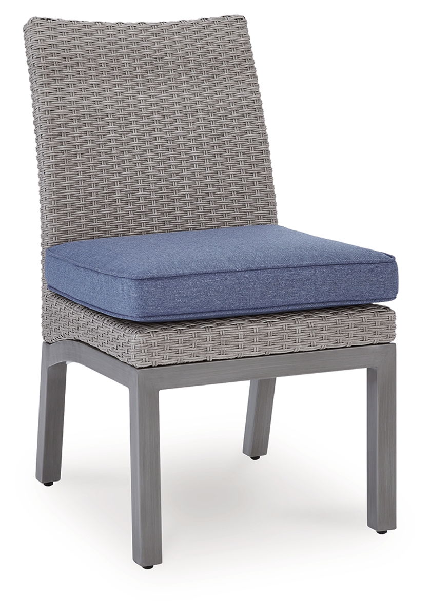 Half Moon Beach - Side Chair With Cushion (Set of 2) - Blue / Gray - Image 8