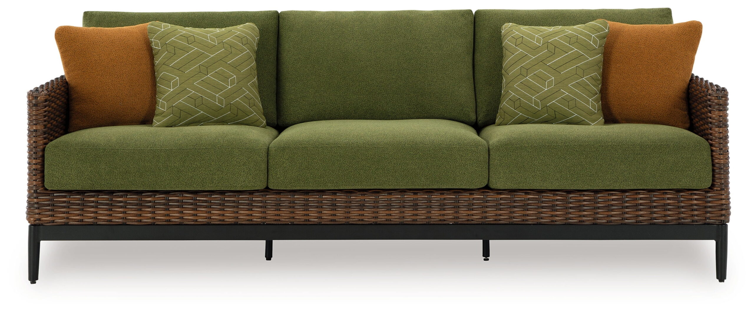 Horizon Hall - Sofa With Cushion - Brown / Green - Image 2
