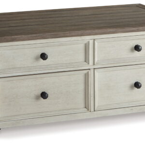 Bolanburg - Lift Top Cocktail Table - White / Brown / Beige