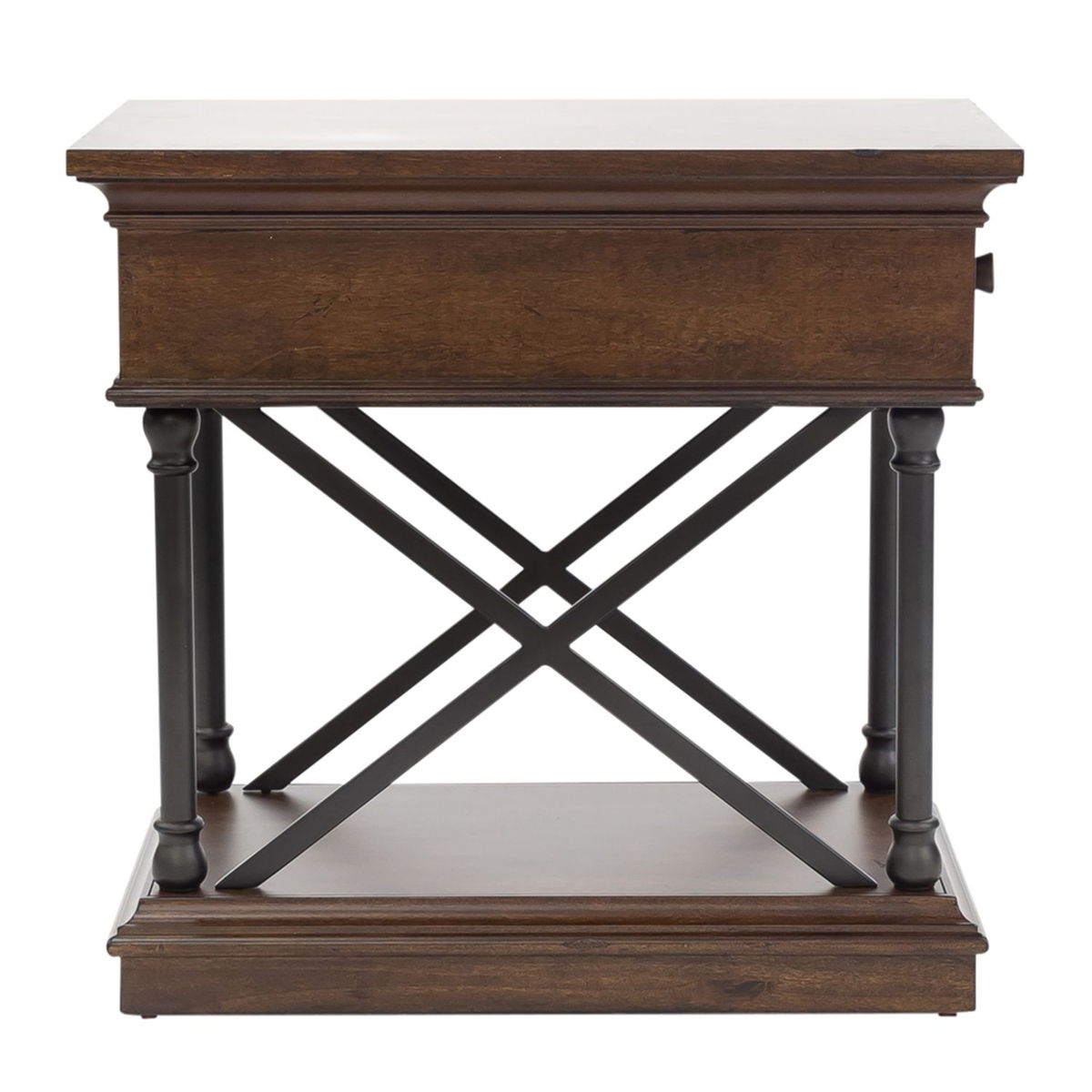 Tribeca - Drawer Chair Side Table - Cordovian Brown - Image 5