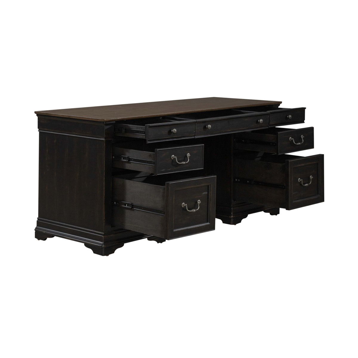 Meritage - Jr Executive Credenza - Aged Charcoal - Image 4