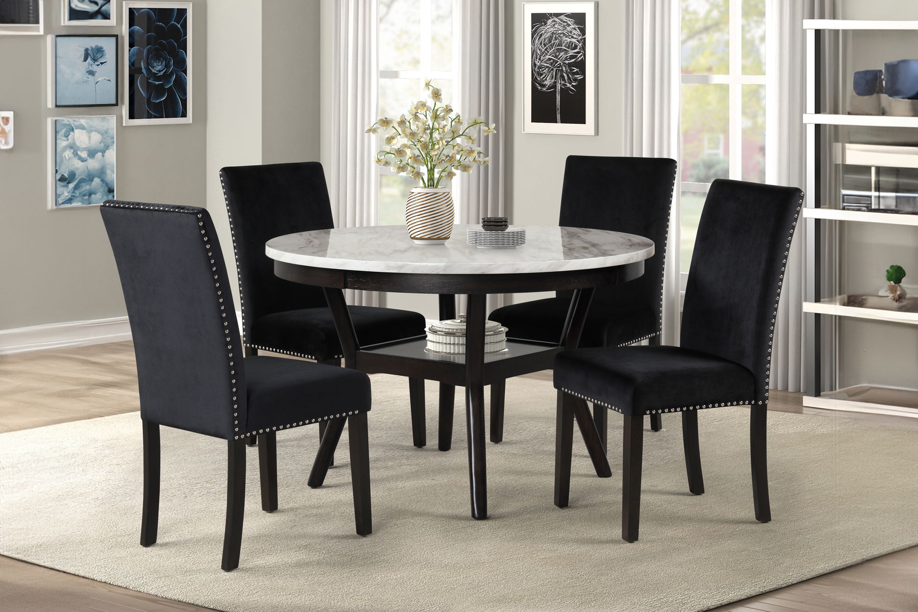 Celeste - Round Dining Table Set - Image 4